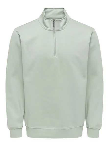 ONSCONNOR REG HALF ZIP SWEAT NOOS