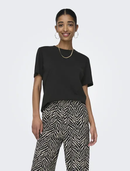 ONLMONJA Basic Regular Fit T-shirt med O-hals design