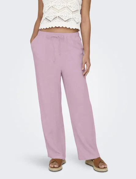 ONLSIESTA Straight Fit Basic bukser med midt i taljen