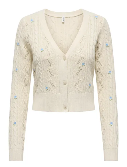 ONLBIRTIE LS EMB V-NECK CARDIGAN NCA KNT