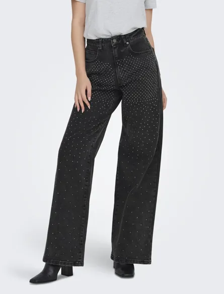 ONLHOPE RHINESTONE HW WIDE DNM BJ