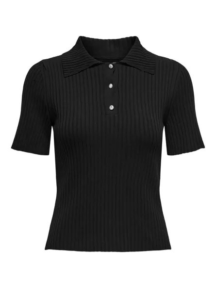 ONLELISA S/S RIB POLO EX KNT