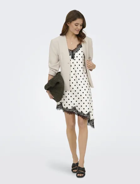 ONLBELLA STRAP SATIN LACE DRESS WVN EX