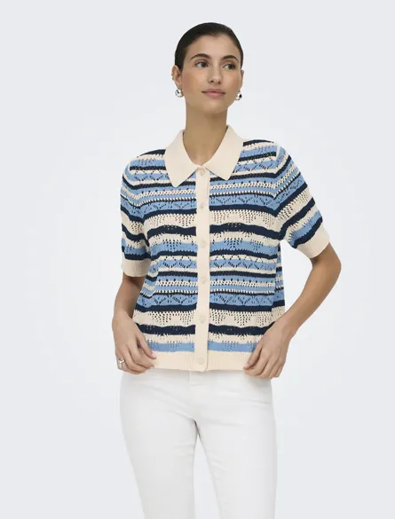 ONLLULA POLO S/S CARDIGAN KNT NOOS