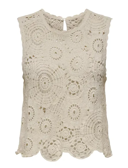 STUSOFIA Chic Summer - Dame Ermeløs O-hals Tank Top