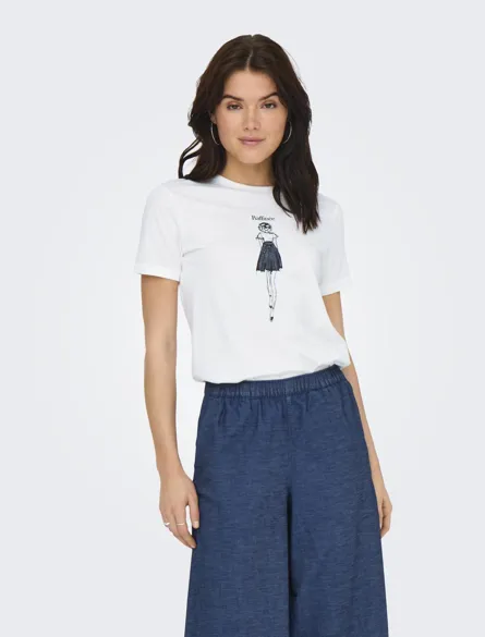 JDYMICHIGAN LIFE S/S ONECK PRINT TOP JRS