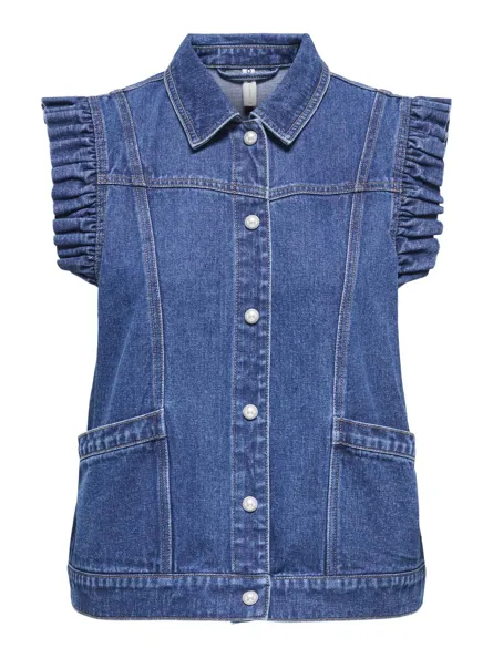 ONLKENNEDY SL DNM FRILL WAISTCOAT BJ