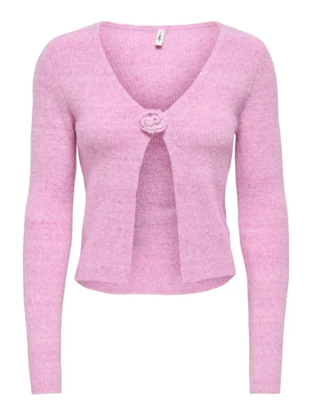 ONLRICA LS RIB FLOWER CARDI CC KNT