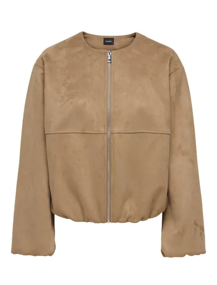 STUSAVA FAUX SUEDE BOMBER JACKET OTW