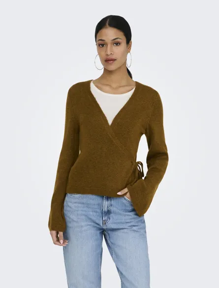 JDYBECKY L/S WRAP CARDIGAN KNT