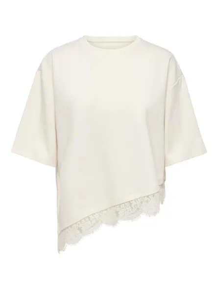 STUMATO S/S LACE ASYM TEE SWT