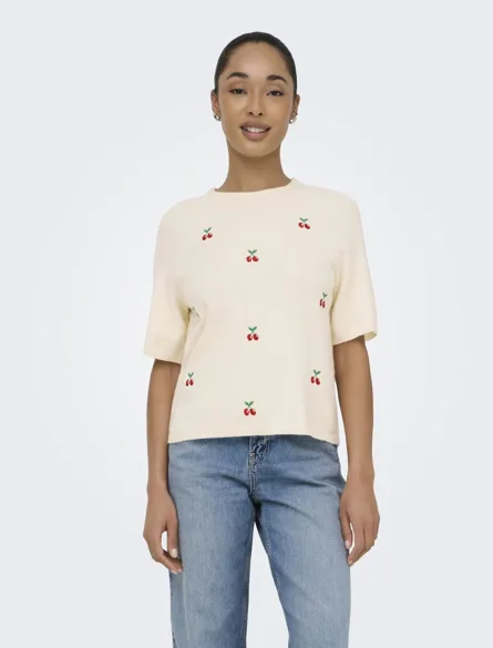ONLKATIA SS O-NECK DETAIL NCA KNT