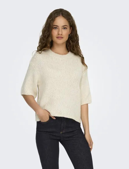JDYLINEA S/S PULLOVER O-NECK KNT NOOS
