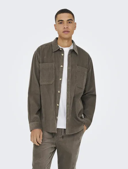 ONSALP 2PKT WASHD CORD LS SHIRT NOOS