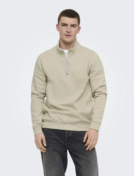 ONSCONNOR REG HALF ZIP SWEAT NOOS