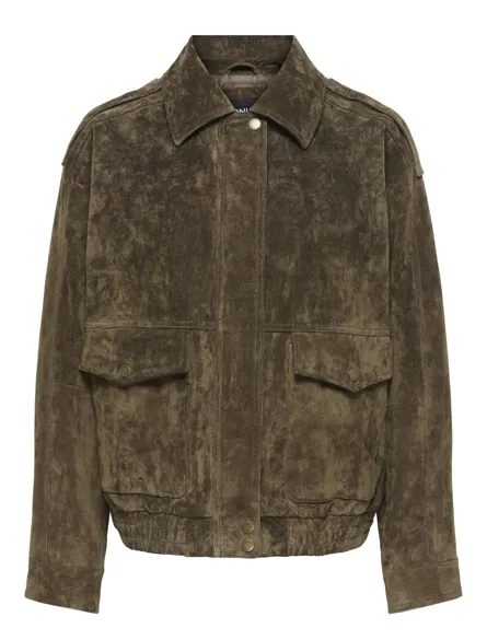 ONLISLA REAL SUEDE BOMBER JACKET OTW