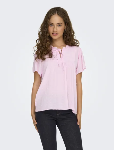 JDYLIMA LIFE S/S TOP WVN NOOS