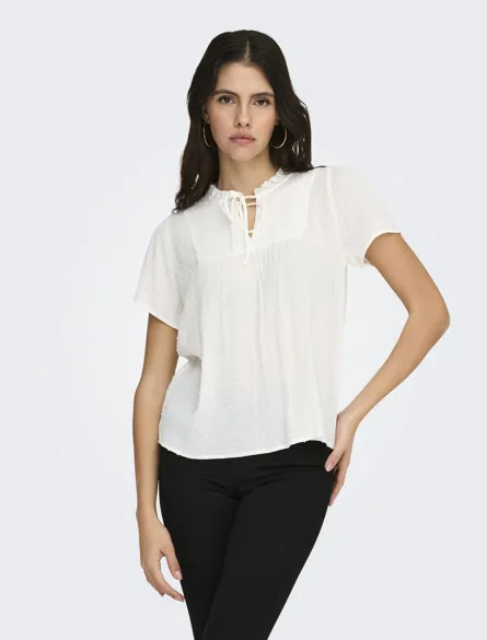 JDYLIMA LIFE S/S TOP WVN NOOS