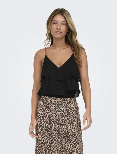 ONLLINN LIFE FLOUNCE SINGLET WVN NOOS