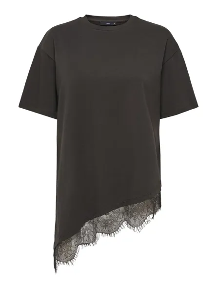 PGKAMIL S/S ASSYMETRIC LACE TEE JRS