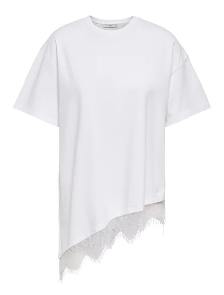 PGKAMIL S/S ASSYMETRIC LACE TEE JRS
