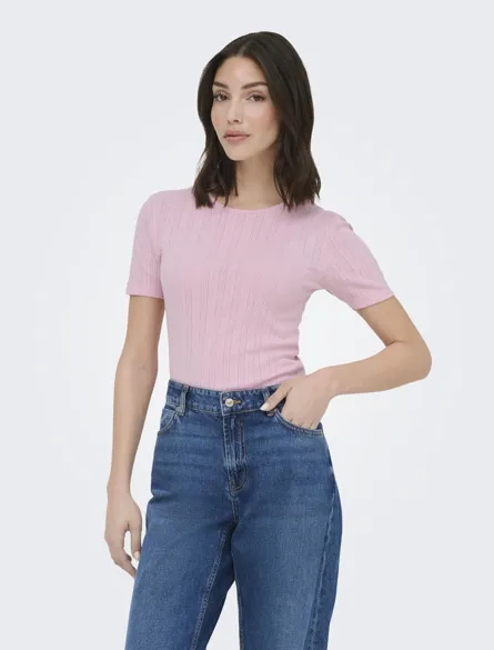JDYSALSA MIA LIFE S/S O NECK TOP JR NOOS