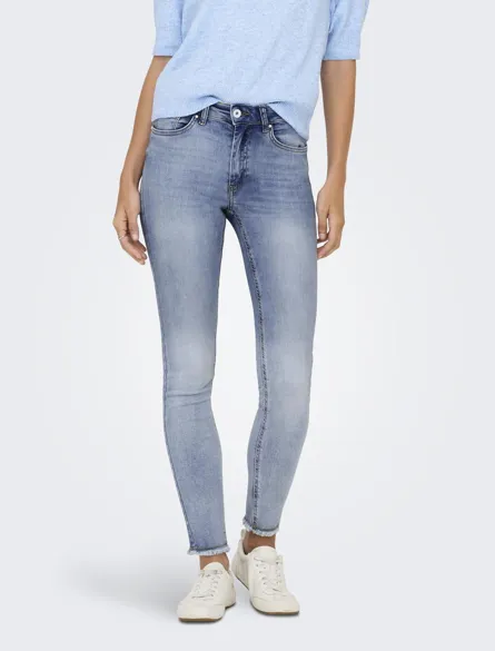 ONLBLUSH Gürtelschlaufen Skinny Fit Jeans in Knöchellänge