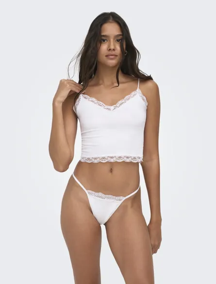 ONLVICKY LACE SEAMLESS CROPPED TOP NOOS