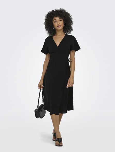 ONLCALI LIFE S/S WRAP DRESS WVN NOOS