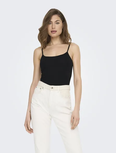 JDYAVA Regular Fit Tank Top med knaplukning