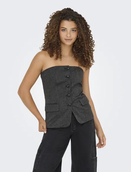 ONLMARNIE S/L BUT TUBE WAISTCOAT TLR