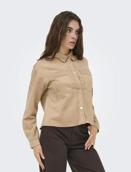 JDYJULLE L/S FAKE SUEDE SHIRT JRS NOOS