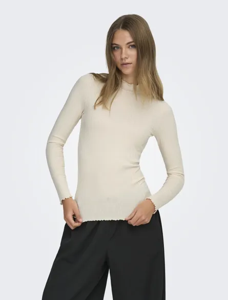 JDYFRANSISKA L/S HI-NCK TOP JR NOOS