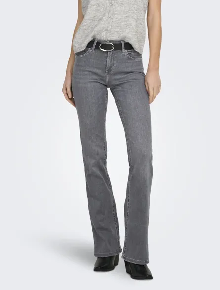 ONLBLUSH Jeans mit hohem Bund und ausgestellter Passform und Reißverschluss