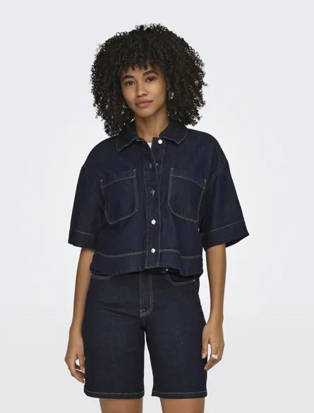 ONLCLEO LIFE SS CROP DNM SHIRT PIM NOOS