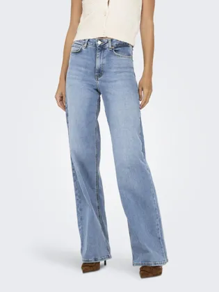 ONLMADISON Jeans mit hohem Bund und weitem Bein und Gesäßtaschen