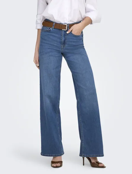 ONLMADISON Wide fit jeans med høj talje og baglommer