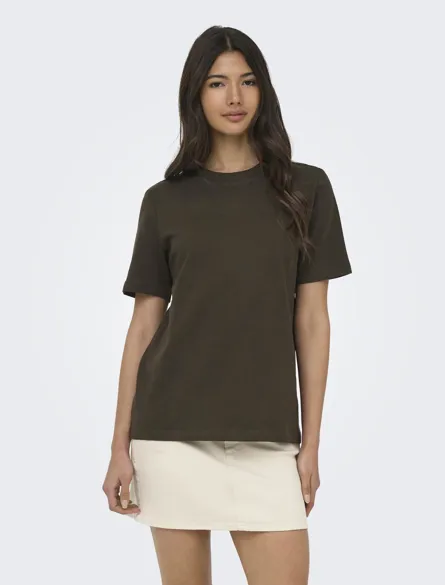 ONLMONJA Basic Regular Fit T-shirt med O-hals design