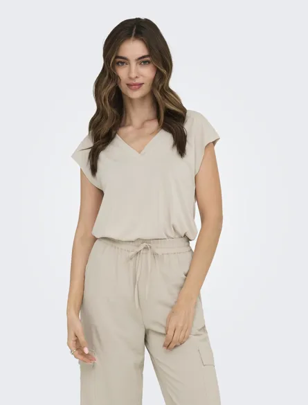 ONLFREE S/S MOD.V-NECK TOP JRS NOOS