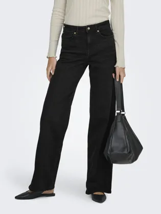 ONLMADISON Høj talje Wide Fit Jeans med baglommer
