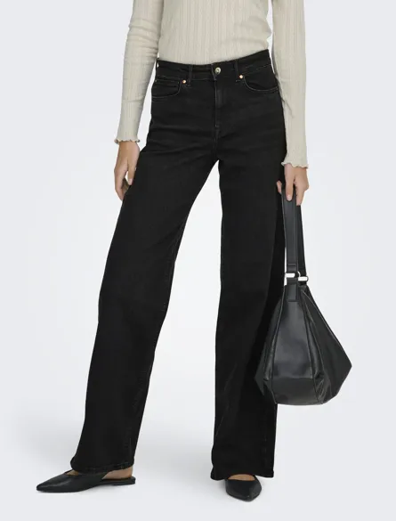 ONLMADISON Høj talje Wide Fit Jeans med baglommer