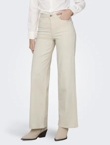 ONLMADISON Wide Leg Fit High Waist Jeans med belteløkker