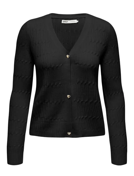 ONLKATIA LS VNECK CARDI KNT NOOS