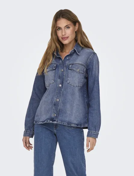ONLELLA L/S POCKET SHIRT TAI519 DNM NOOS