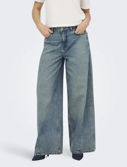 JDYCARINA HW ASYMMETRIC WIDE JEANS DNM