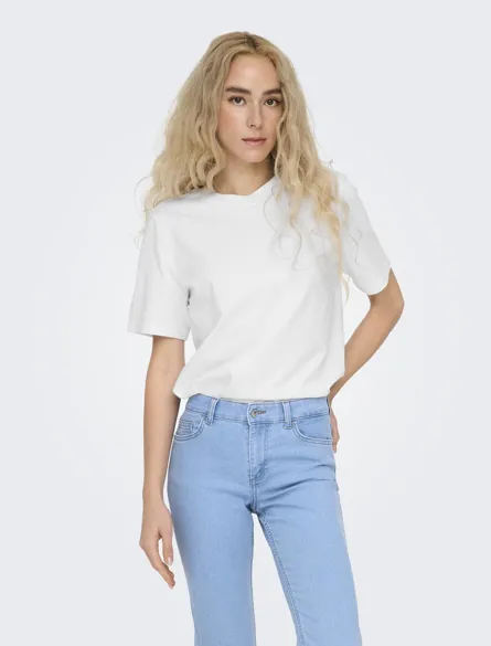 ONLMONJA Basic Regular Fit T-shirt med O-hals design