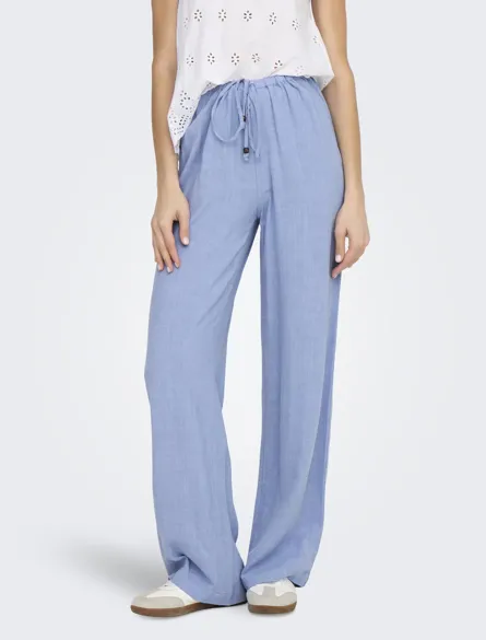 ONLSOLVI MW LINEN BL STRING PANT CC PNT