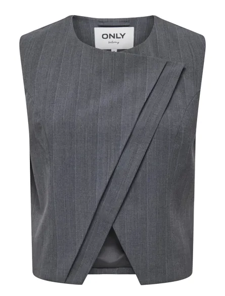 ONLJACKIE S/L PINSTR ASYM WAISTCOAT TLR