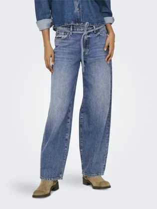 ONLGIANNA Bælte Loops Høj Talje Straight Fit Jeans