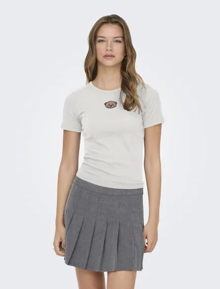ONLELVA JUNE EMB S/S TEE JRS NOOS